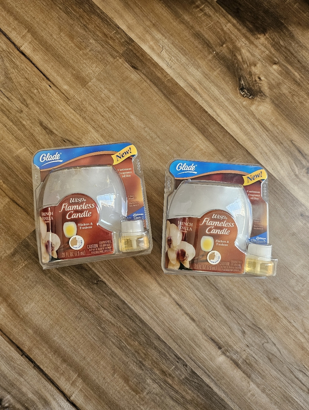 2 Glade French Vanilla Flameless Candle Starter Kits